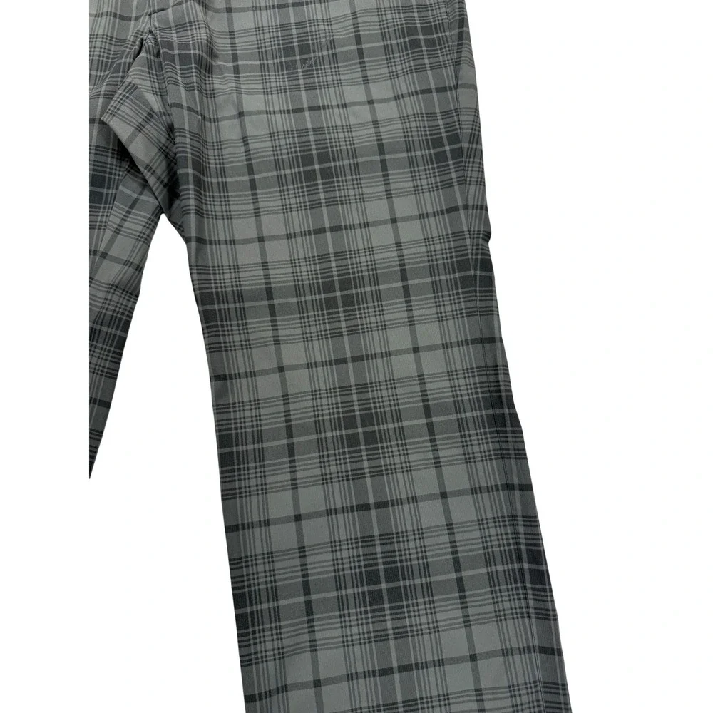 Nike Golf Pants Men 42x32 Grey Plaid Excellent Dri-FIT Tour Performance Trousers